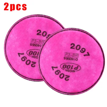 

1Pair Reusable 2097 Filters Fit For 6200 6500 7500 Facepiece Face Cover Face Gas Mask Dust Mask Painting Spray