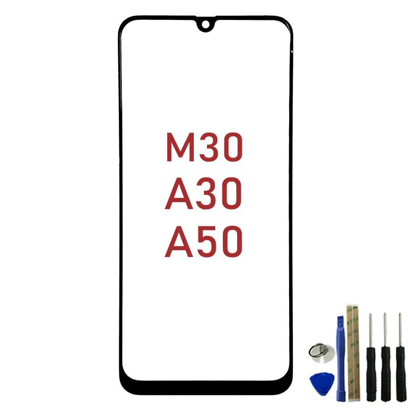 Замена внешнего объектива ЖК-стекла для Samsung Galaxy M30 A30 A305 A305F A50 A505 A505F/DS стеклянная