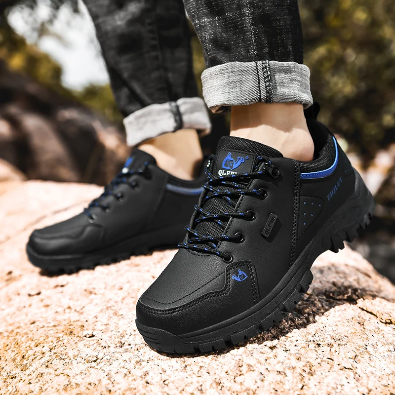 Leather Boots Leather Shoes Anti Slip Shoes Men Women Outdoor Sports Shoes Wear Resisting Hiking Boots Casual Sneakers for Man Trekking Footwear