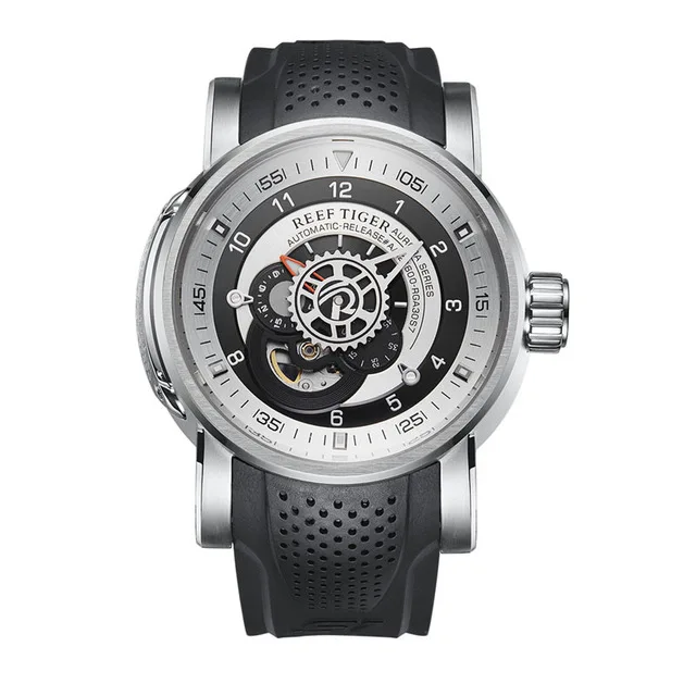 men watch p6 Мужские спортивные наручные часы, мужские автоматические часы Reef Tiger, мужские модные водонепроницаемые механические наручные часы, мужские часы RGA703 - Цвет: men watch p6