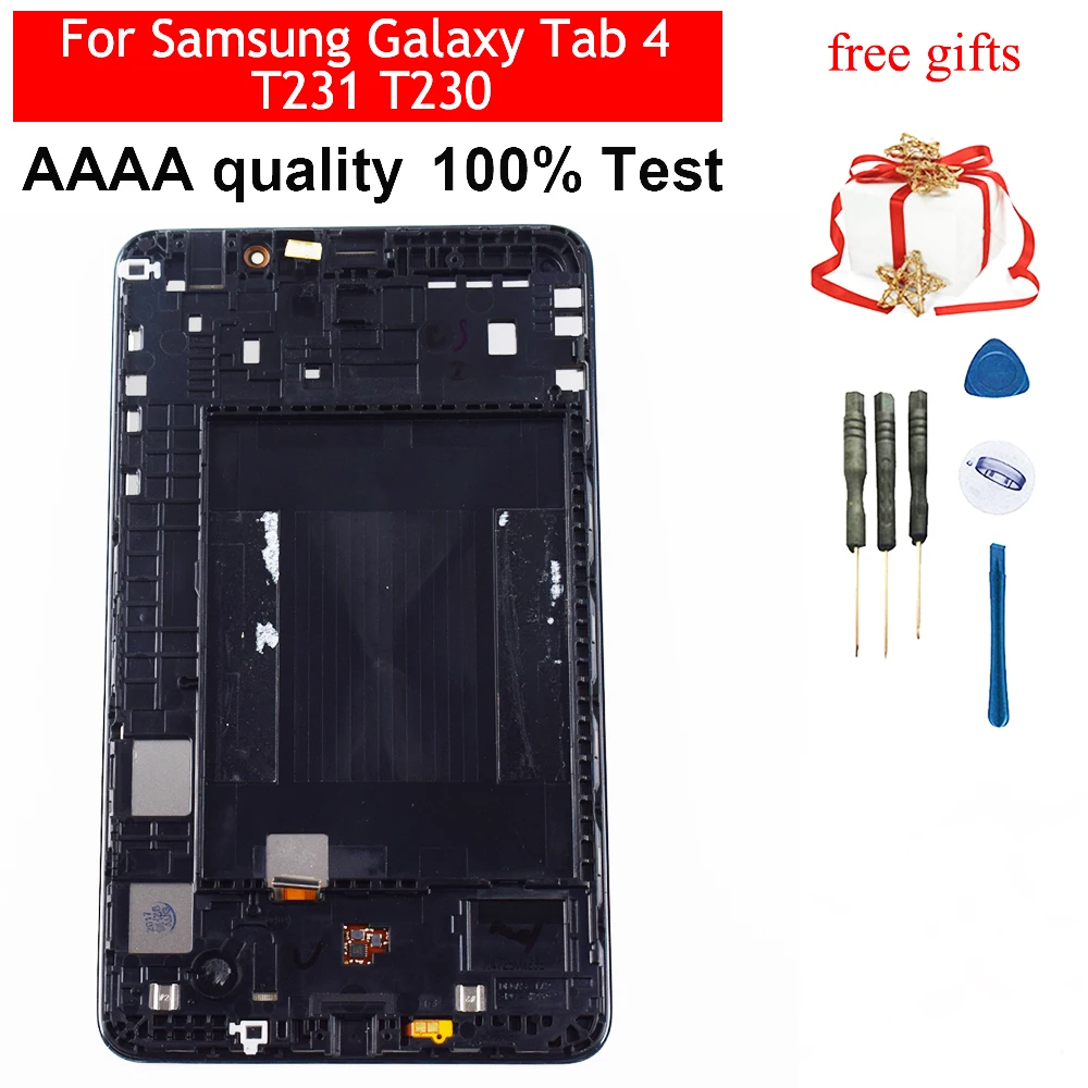 Продажа Для samsung Galaxy Tab 4 7,0 T231 SM T231 T230 ЖК дисплей кодирующий преобразователь сенсорного экрана в сборе рамка для samsung Galaxy T230 дисплей