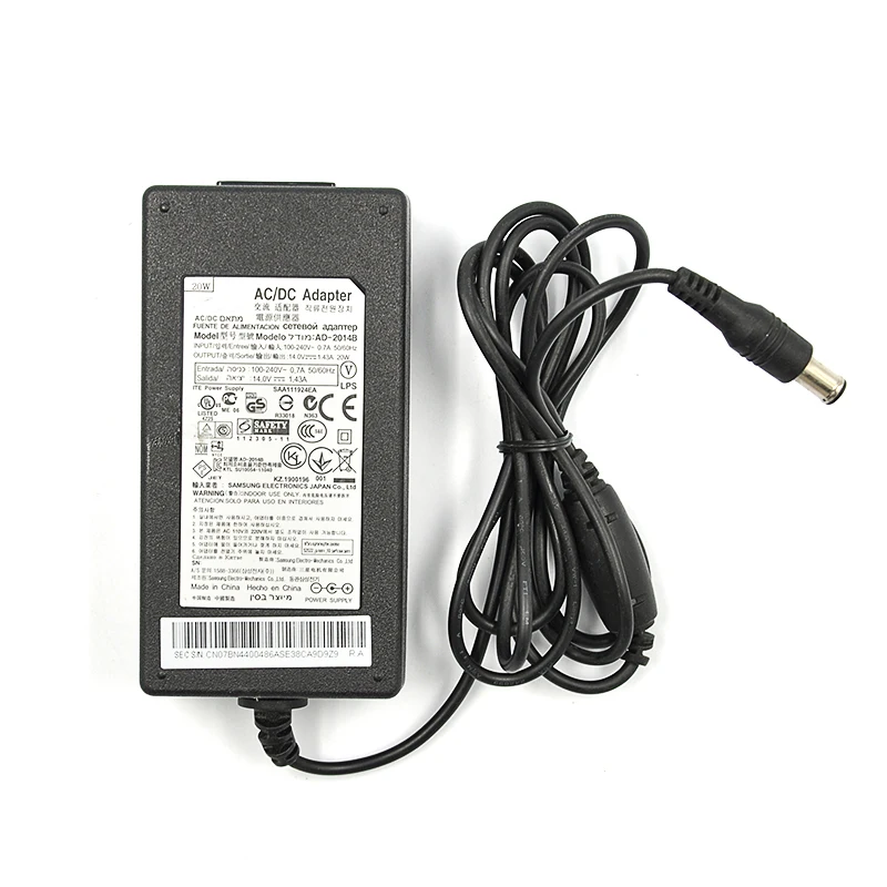 Для samsung AD-2014B AC/DC адаптер Питание 14В 1.43A-б/у
