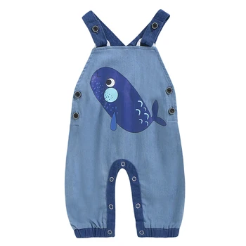 

Autumn 0-12M Infant Baby Print Suspender Overalls Toddler Blue whale pattern Jumpsuit baby girl clothes baby boy clothes