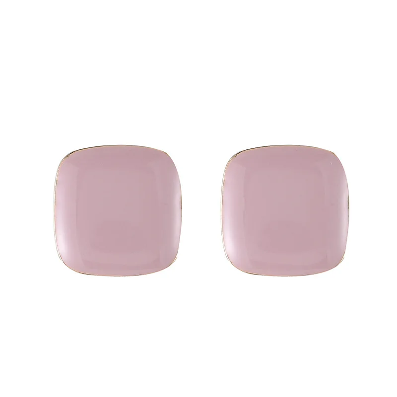 Earrings 2019 New Fashion Simple S925 Grace Girl Temperament Stud For Women Yellow Green Pink Geometry Korean Style | Украшения и