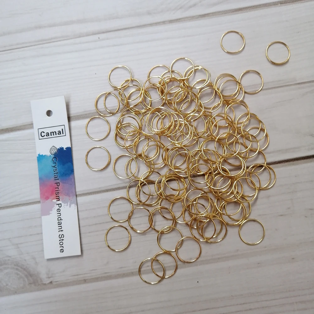 Metal Rings 100pcs 11mm For DIY Jewelry Making Connector Crystal Octagon Beads Chandelier Lamp Parts