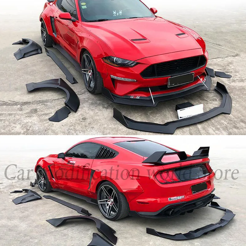 Комплект кузова FRP для 2015-2020 Ford Mustang RBT-дизайн боковая юбка крыла спойлер |