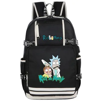 

New Rick and Morty Capacity Backpack Travel Shoulder Laptop Bags Anime Kids Teens School Student Bags Bookbag Mochila Feminina