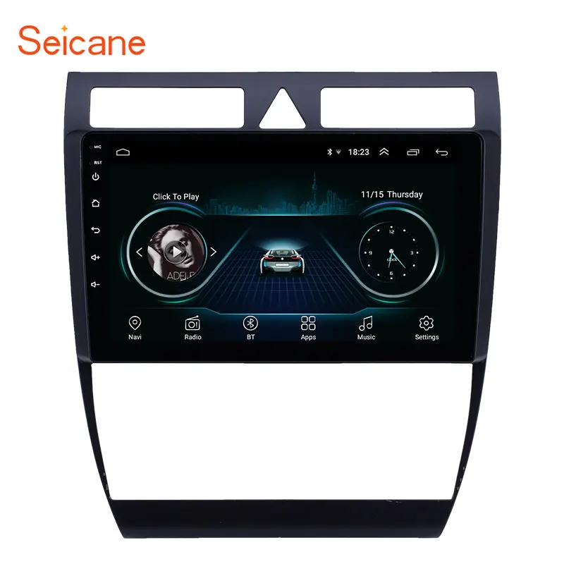 Автомагнитола Seicane с сенсорным экраном 9 дюймов GPS 2DIN Android 1 для Audi A6 S6 RS6 1997 1998 2004 Wi Fi