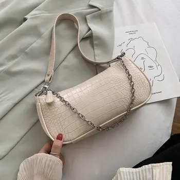 

Retro Shoulder Bag For Women 2020 Small Clutches Vintage Purses And Handbag Stone Pattern Leather Hand Bags Women Bags Designer