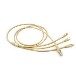 Gold Cafele USB 3 в 1 кабель 2.4A Быстрая зарядка Micro Usb кабели для iphone Xs Max Xiaomi M9 M8 Redmi Note 7 Hua wei samsung type-c - Цвет: Gold