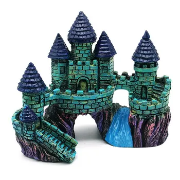 

Retro European Style Castle Aquarium Decoration Vintage Resin Crafts Ornaments For The Aquarium Decor Fit Fish Tank