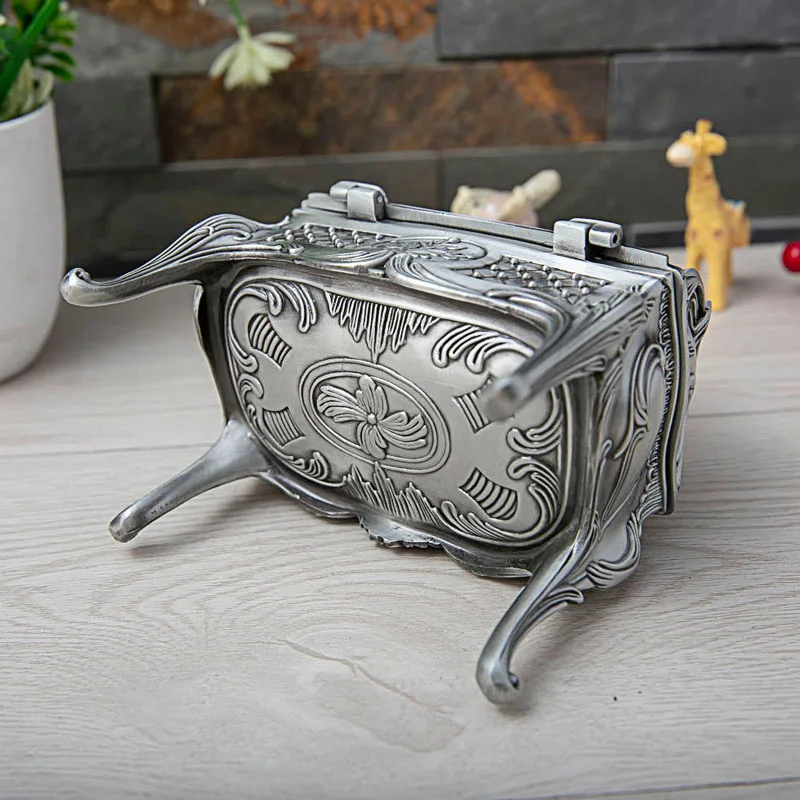 Creative European-style retro tall jewelry storage box Exquisite Princess wedding birthday gift jewelry box