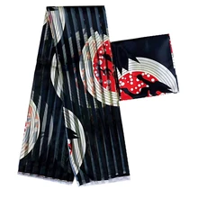 Лучшее качество африканская восковая лента шелковый воск Анкара атласная ткань органза ткань 4 ярдов с 2 ярдов шелк для платья Горячая распродажа