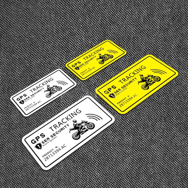 

CDCOTN 2PCS/set Car Stickers Warning GPS Anti-theft Waterproof Reflective Vinyl Sticker For Car,Motorcycle ,Bike Decal