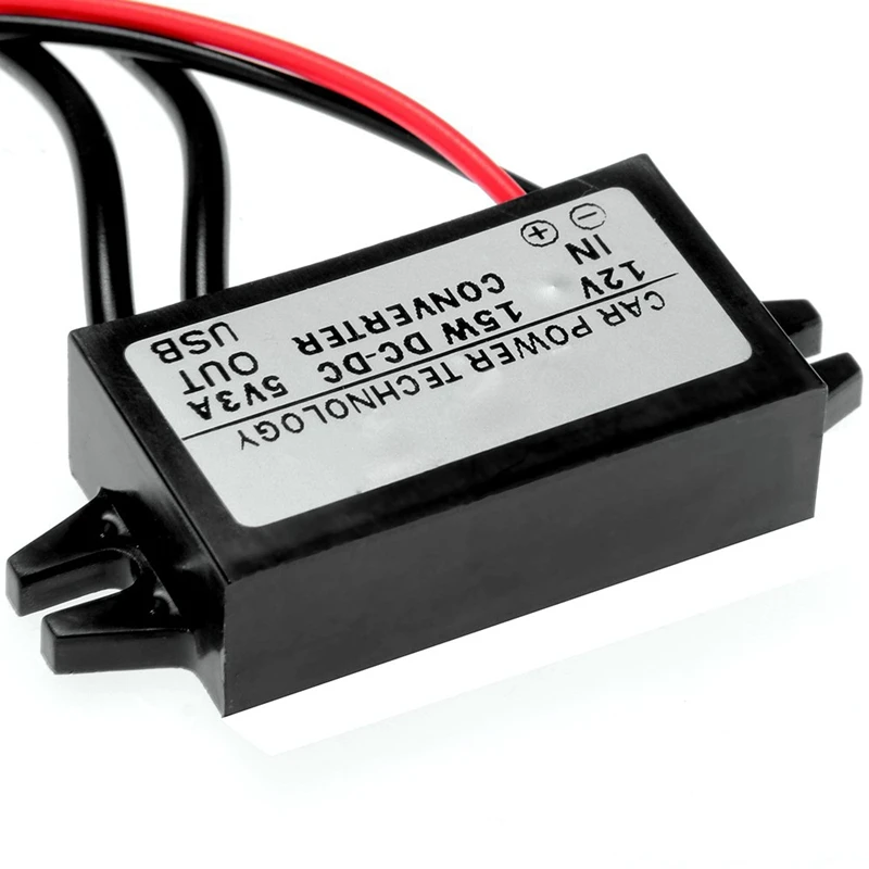 Инвертор 12 В до 5 В постоянного тока трансформатор напряжения 3A USB зарядное устройство с двумя портами HDMI конвертер