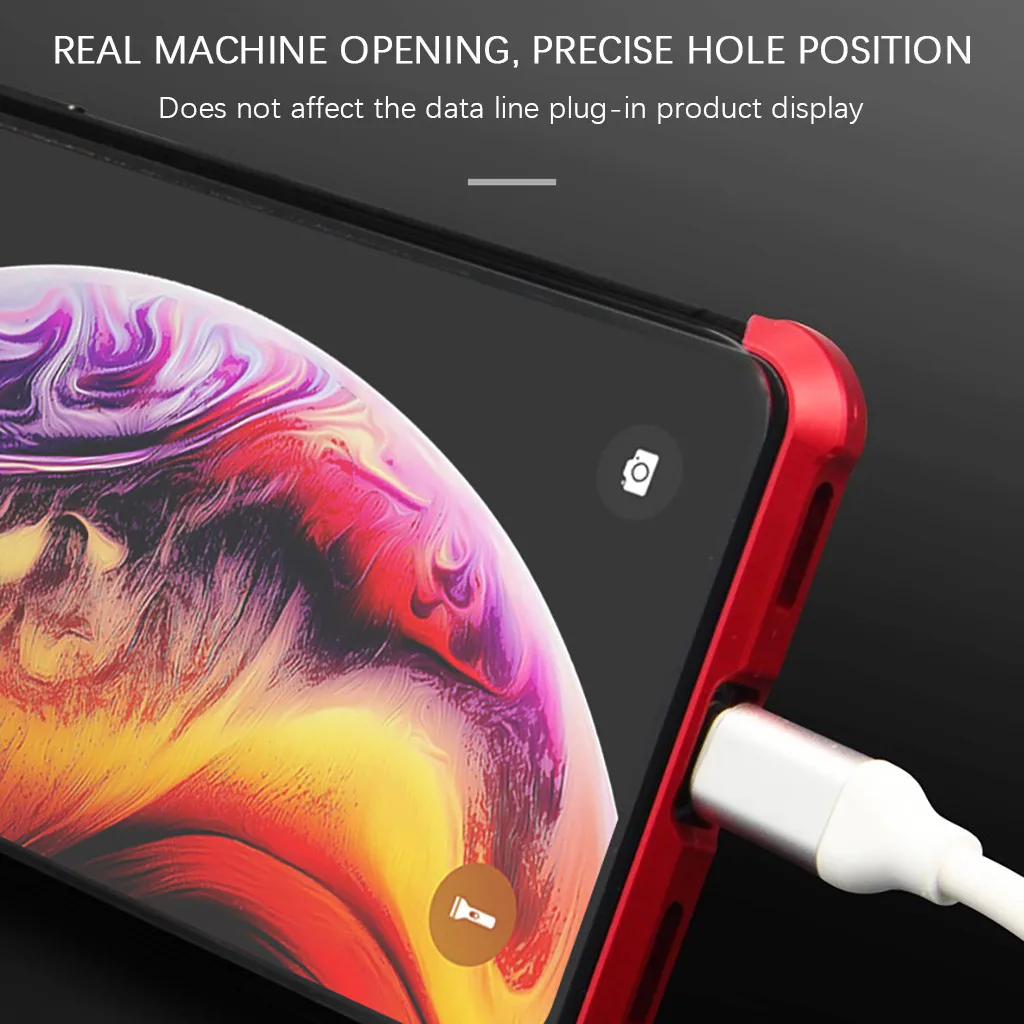 Luxury Hard Matte Cover For iPhone7P/8Plus Magnetic Adsorption & Clear Tempered Glass Back scratch-resistant Phone Case