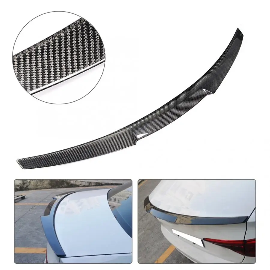 3D Carbon Fiber Rear Trunk Spoiler Wing Fits for A4 Car modification accessories