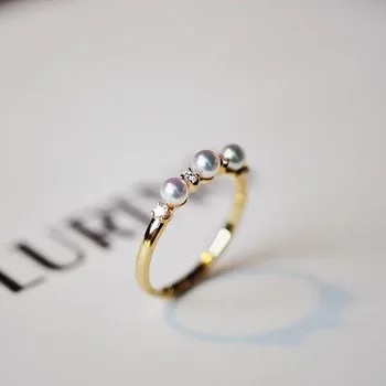 

Fashion Simple Natural Sea Shell Pearl Ring Small Fresh Elegant Lady Jewelry Romantic Luxury Gift Factory Wholesale