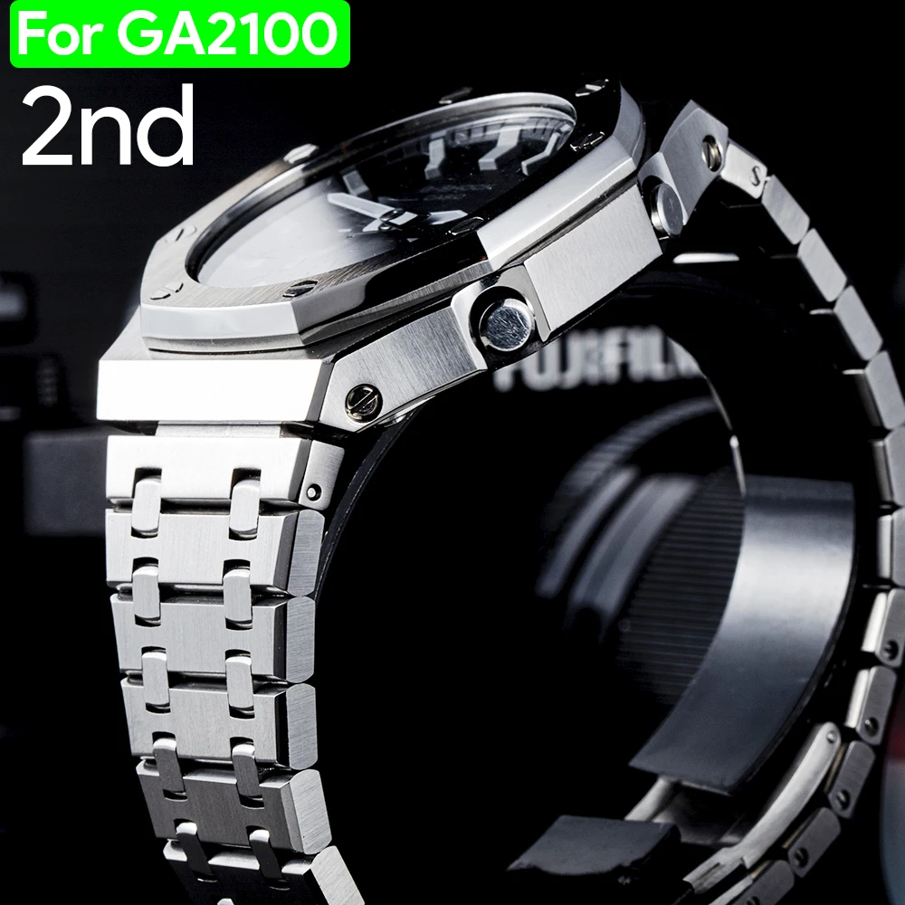 2 го поколения GA2100 ремешок для часов Безель чехол 100% 316 lнержавеющая сталь