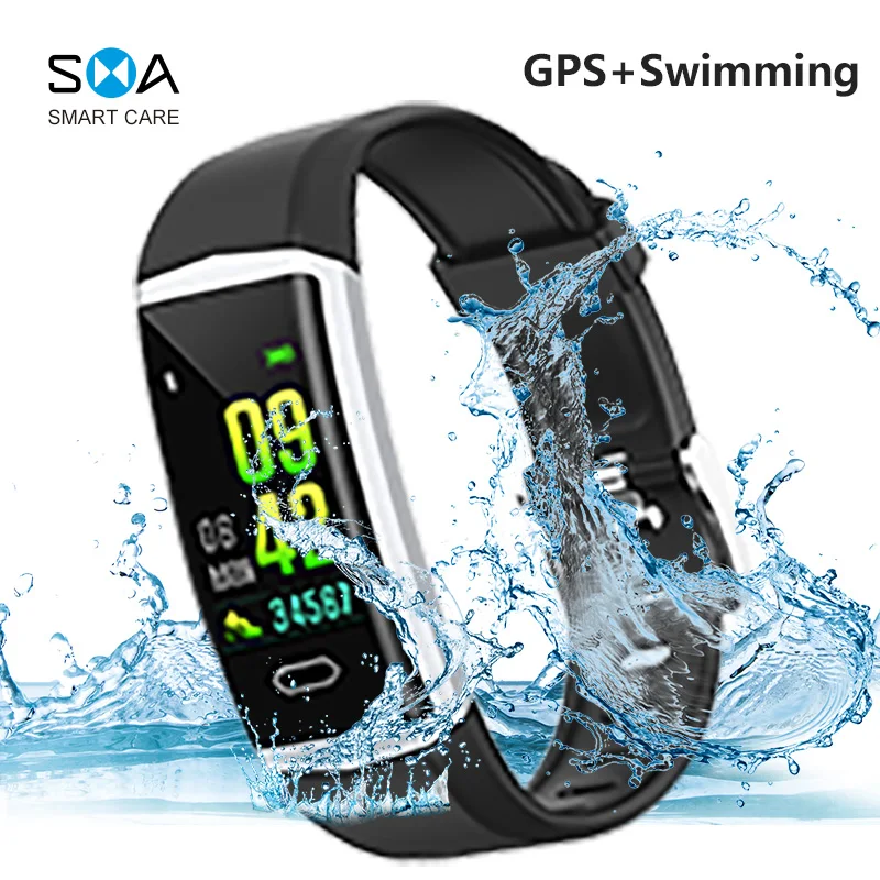 SMAWATCH B5 GPS смарт браслет для плавания IP68 водонепроницаемый спорта на открытом
