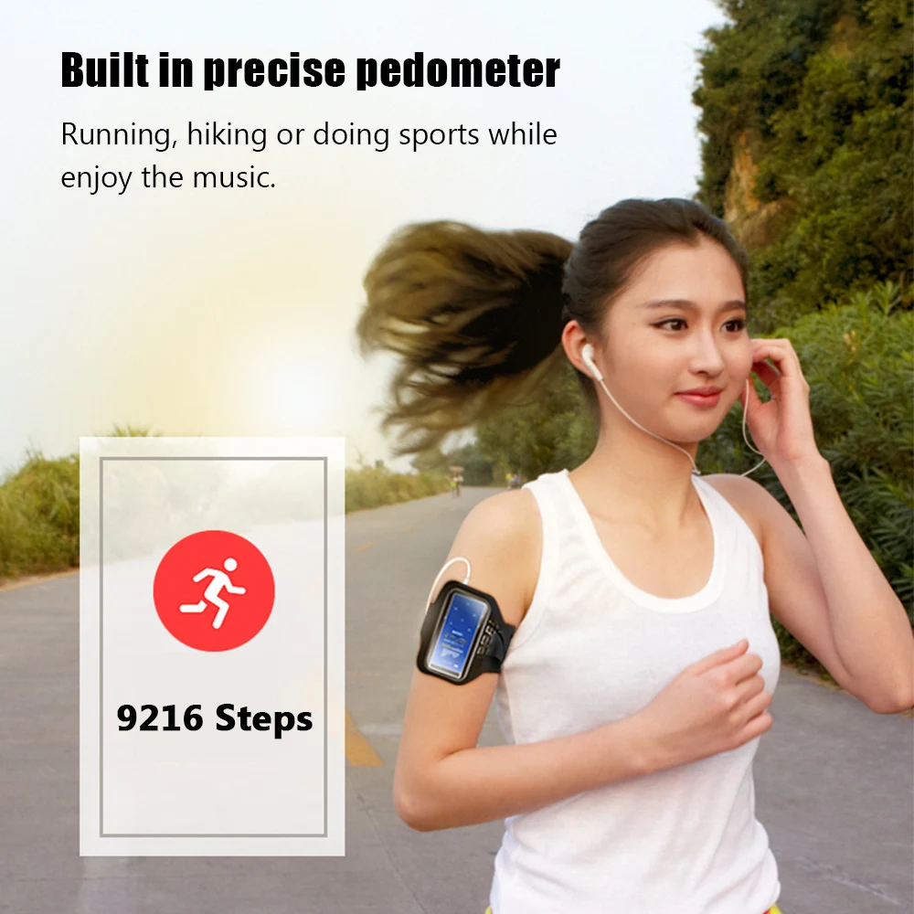 RUIZU D01 Bluetooth MP3 плеер 4G/8G сенсорная кнопка диктофон HiFi плеер FM Электронная книга часы видео Шагомер USB BT музыкальный плеер