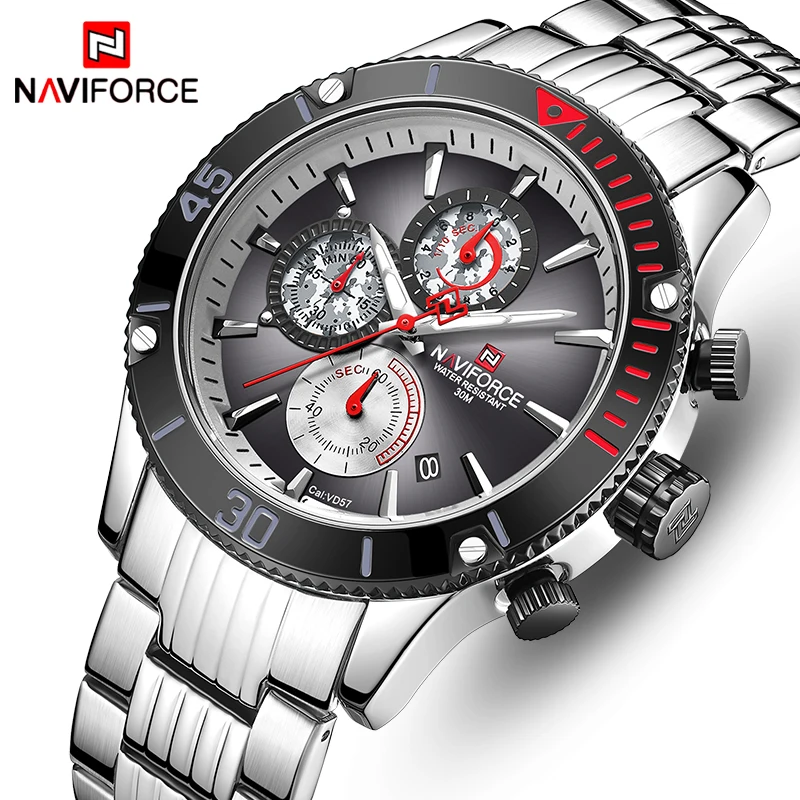 Relogio Masculino новинка NAVIFORCE большой циферблат спортивные мужские часы лучший бренд