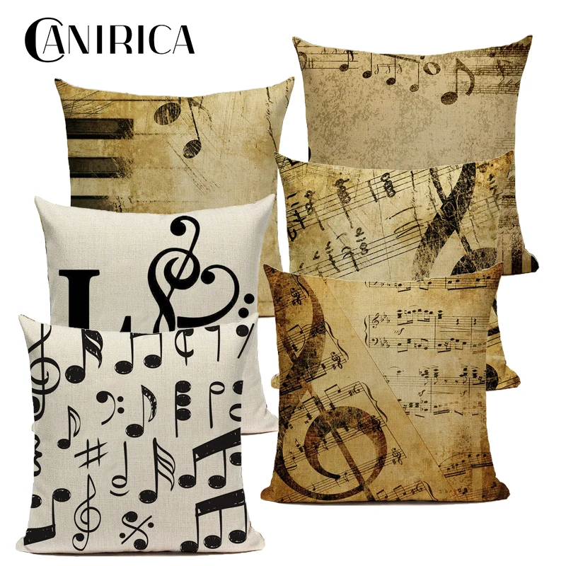 Наволочка для подушки CANIRICA Music Note 45x45 наволочка дивана декоративные гостиной
