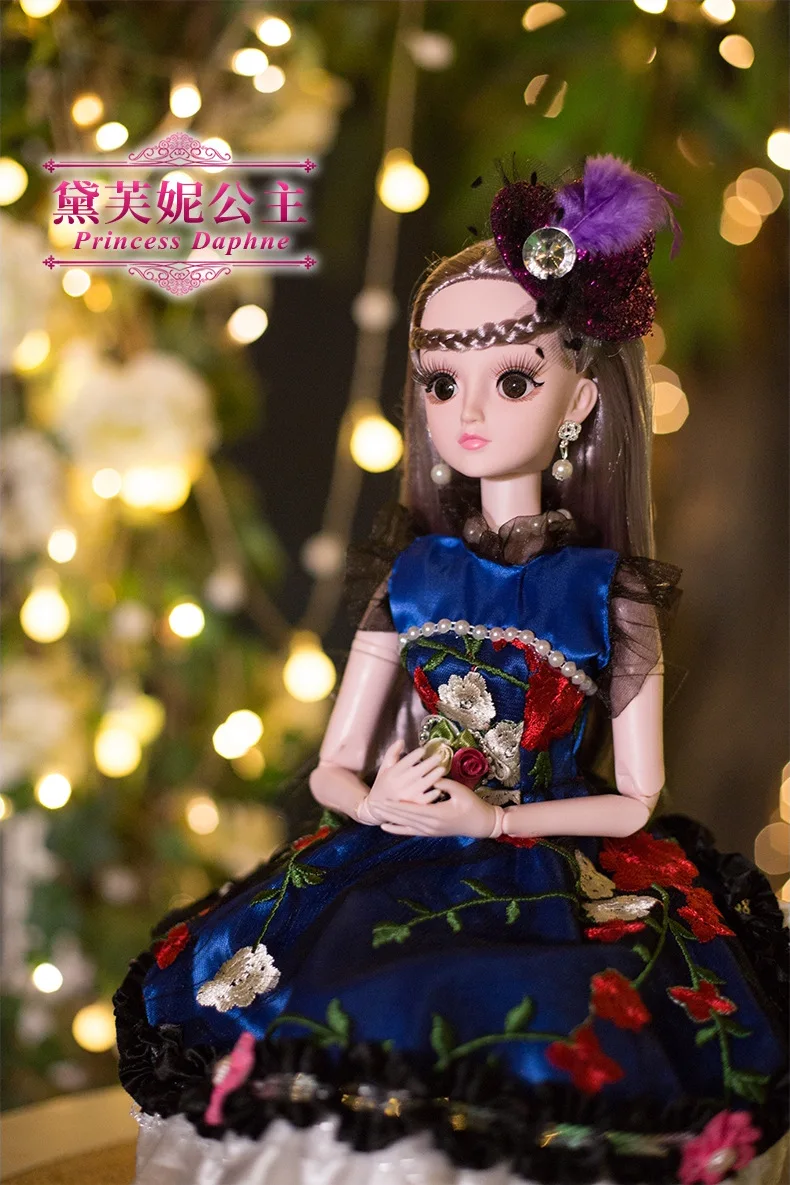 Big Size 60cm Beautiful Doll Princess Dress Up Simulation Pretend Play Girl Dolls Toys Gift Set