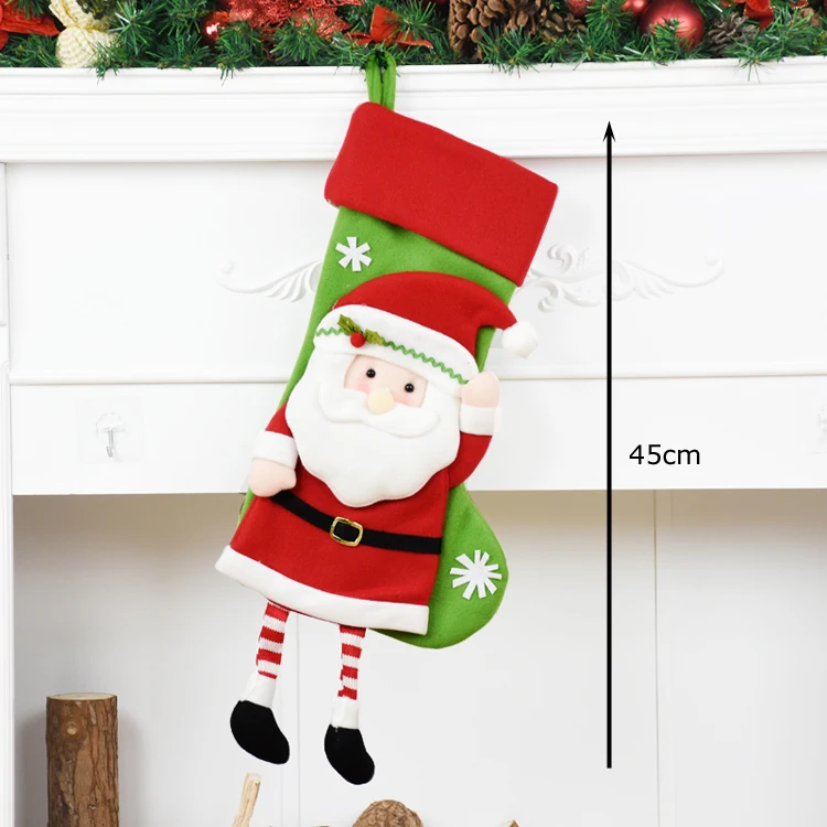 Рождественские чулки Санта-Клауса, натальные держатели для подарков, новогодний Рождественский подарок, детские сапоги, рождественские украшения для дома