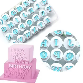 

Upper/Lower case Alphabet Numbers Cookie Cutter Set Food Grade Plastic Fondant Letter Baking Mold 10/26-Pcs