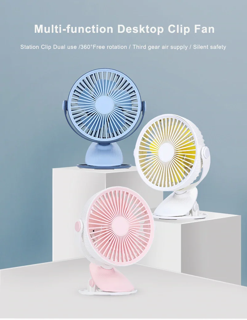 

360Â° Portable Desk Fan Mini USB Fan for Baby Stroller Office Travel