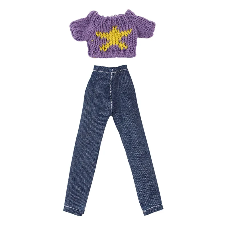 Комплект одежды для куклы = 1 свитер+ 1 джинсы+ 1 Обувь для BJD 30 см 1/6 аксессуары для куклы Blyth поколение подарок на Рождество и день рождения для девочки - Цвет: b59
