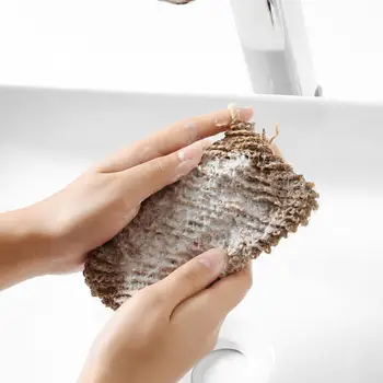 

1PC Cotton Linen Soap Foaming Net Shower Exfoliator Comfortable Foaming Blister Bag Pouch Saver Net Sponge Soap Mesh V4R0