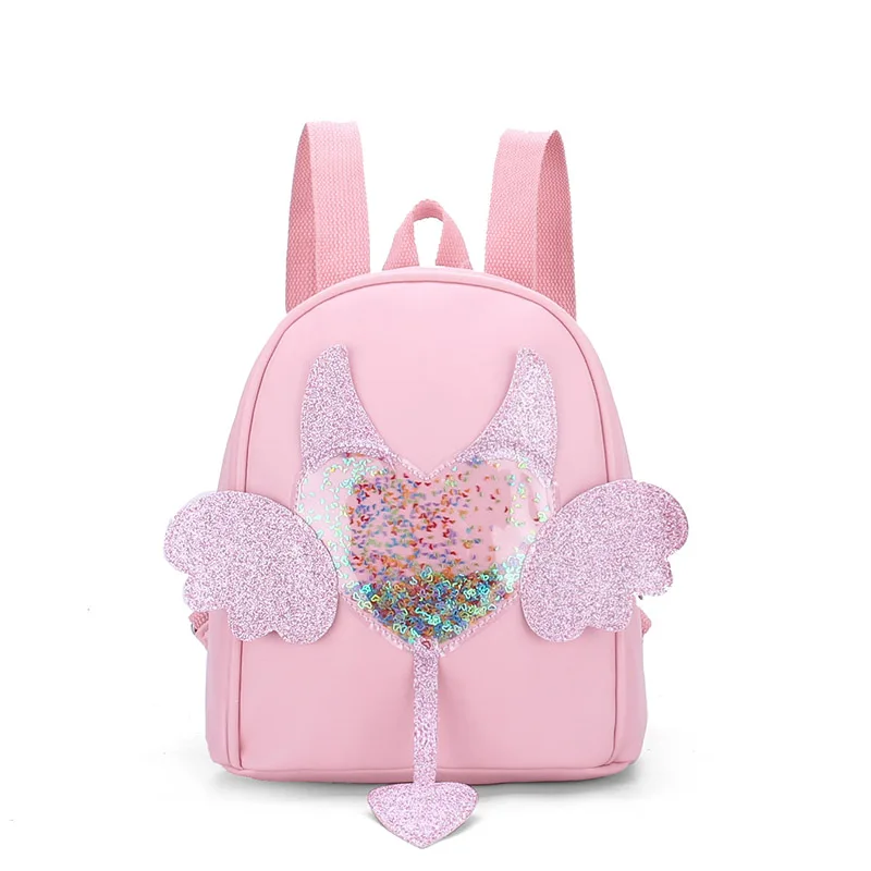 1 school bag JZYZQBX школьная сумка с крыльями любви, яркий цвет, блестки, рюкзак mochilas escolares infantiles, школьный рюкзак для девочек - Цвет: 1 school bag