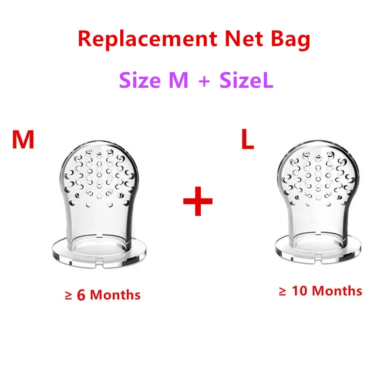 Net Bag M Plus L С заячьими ушками детская пустышка на цепочке с прищепкой, Еда Зубастик свежие фрукты молоко рисовое Зубастик Feeder детская соска бутылочка с соской ухода за соском - Цвет: Net Bag M Plus L