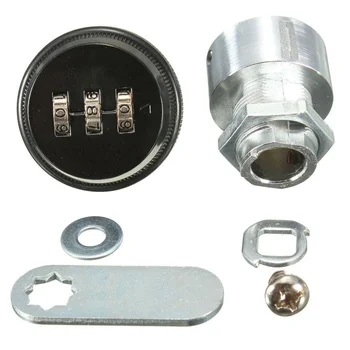 

New Alloy Code Combination Cam lock Keyless Post Mail Box Cabinet RV 3 Dial