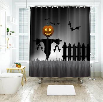 

Halloween Pumpkin lantern Shower Curtain Waterproof Polyester Shower Curtain Curtains for Bathroom Shower Drop Ship