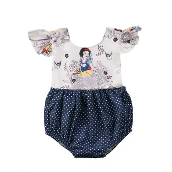 

Summer Newborn Baby Girl Clothes Snow White Jumpsuit Romper Bodysuit Sunsuit Outfits 0-3Years