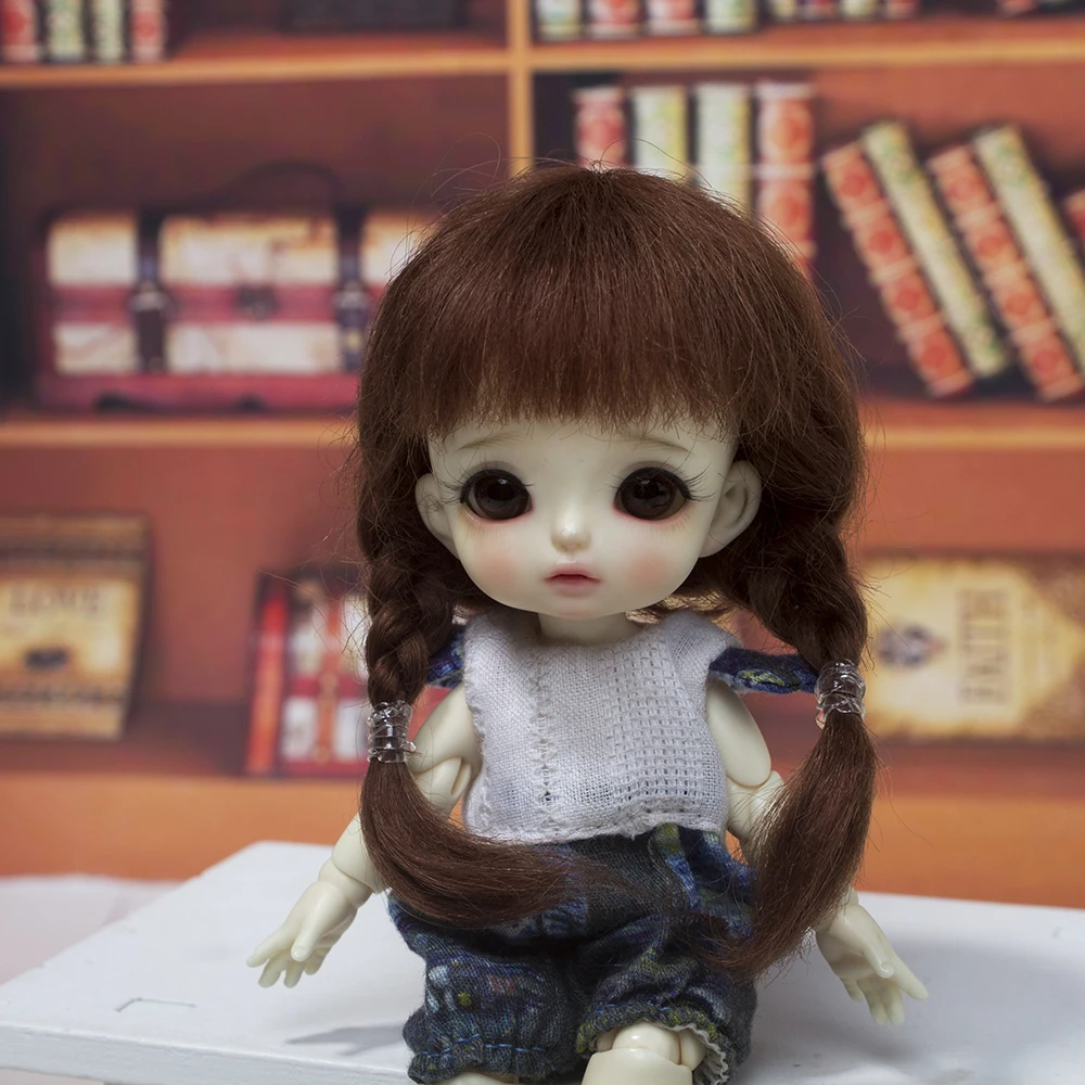 Bjd JD1/8 волосы кукла парик мохер материал парик ob11 кукла набор париков мульти-цветная кукла аксессуары - Цвет: 14 only wig