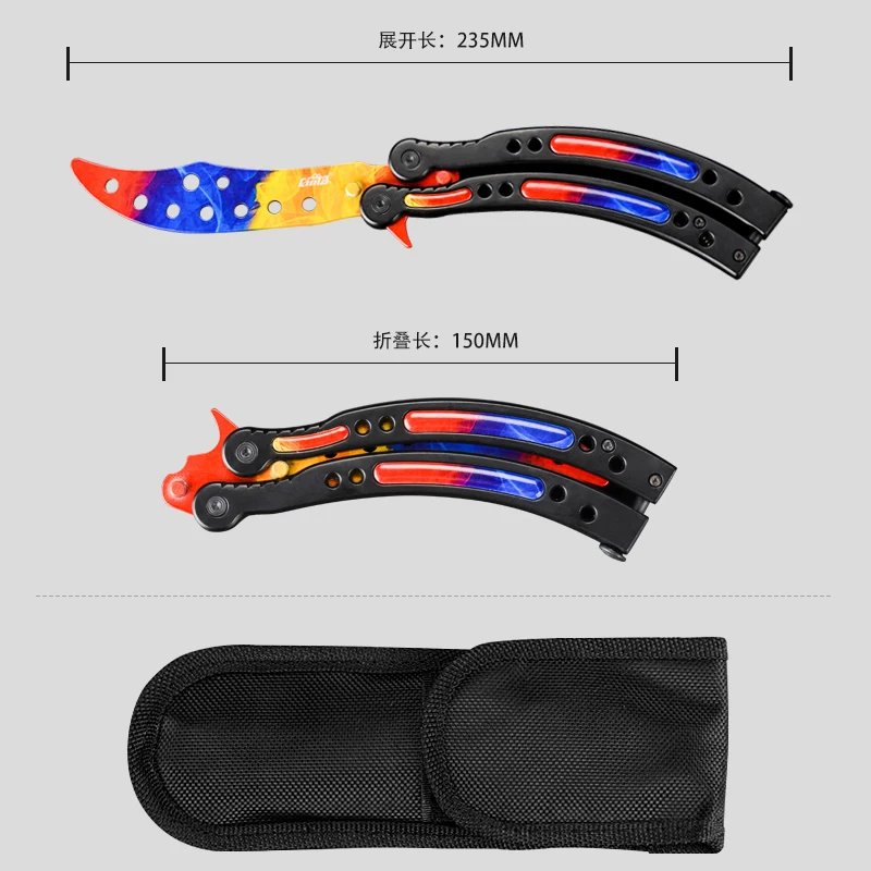 CS GO Karambit красочный нож бабочка для взрослых детей праздничная игра подарок