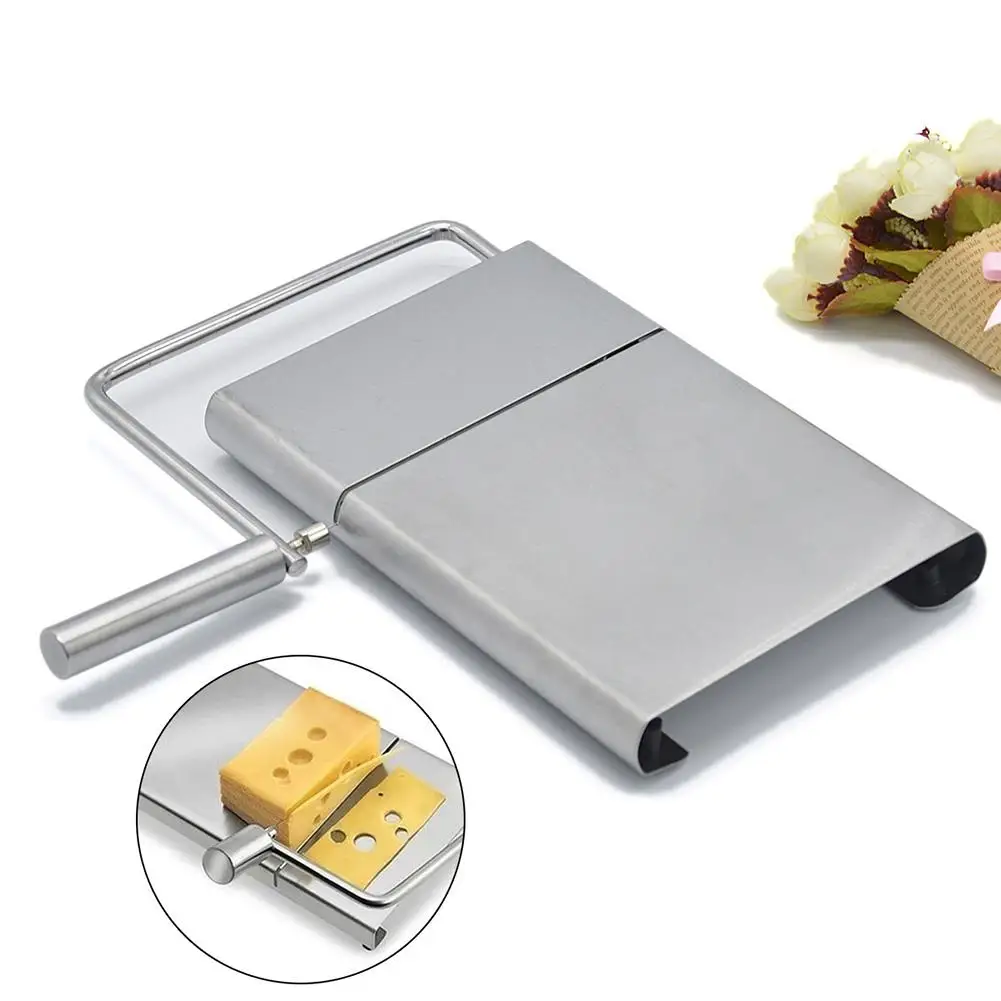Cheese Butter Slicer Stainless Steel Thick Wire Peeler Cutter Tool With Soft Handle For Hard And Semi-Hard Cheese Butter,Chocolate, Jams And