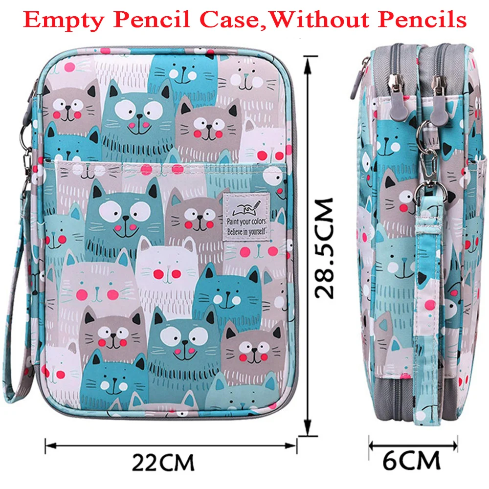 96/192 Slots Pencil Case School Pencilcase for Girls Boys Pen Bag Large Capacity Penal Stationery Penalty Cartridge Box Supplies pencil cases pen storage bag stationery box