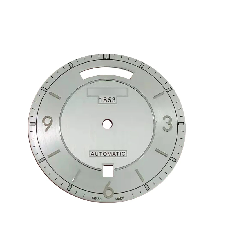 White silver dial 32,8 мм Циферблат часов для T038430A Мужские механические часы T038 текстовые часы аксессуары T038430 запчасти - Цвет: White silver dial