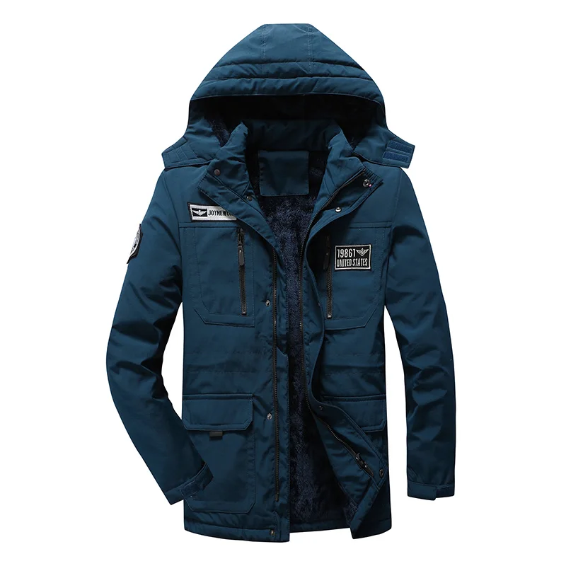 FGKKS Для мужчин теплые парки с капюшоном пальто Зимняя модная обувь для толстая