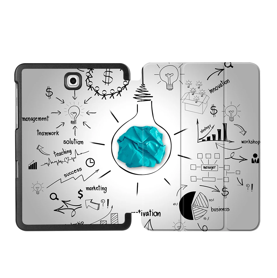 MTT чехол для samsung Galaxy Tab S2 8," SM-T710 T715 T713 T719 Funda тонкий откидной Чехол из искусственной кожи с подставкой умный чехол для планшета - Цвет: SS03