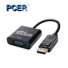 Adaptador dp para vga, conversor dp para fêmea, adaptador macho para fêmea, porta de exibição vga dp