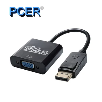 

PCER DisplayPort DP to VGA Adapter Cable Male to Female Converter Display Port VGA DP VGA Adapter