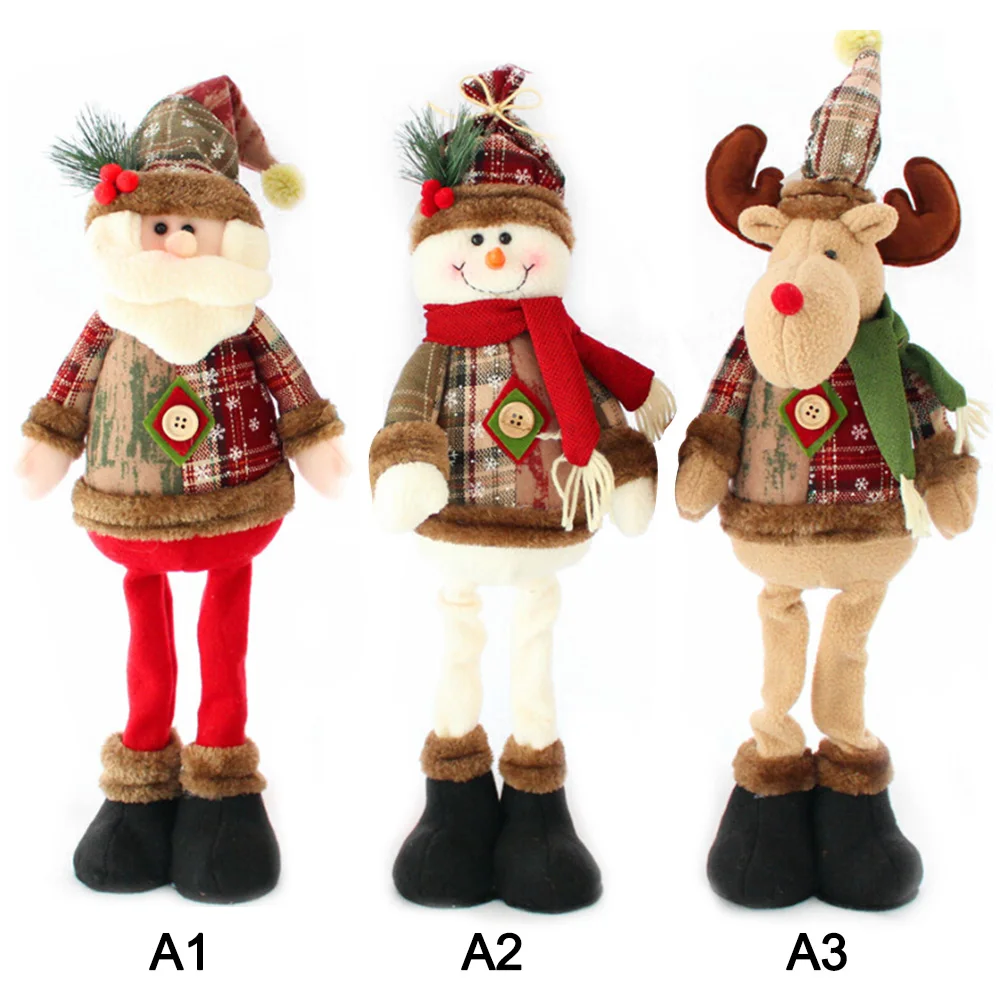 

Christmas Santa/Snowman/Elk Decoration Dolls Ornaments for Xmas Tree Hanging Pendant Home Window Decoration 48*18cm