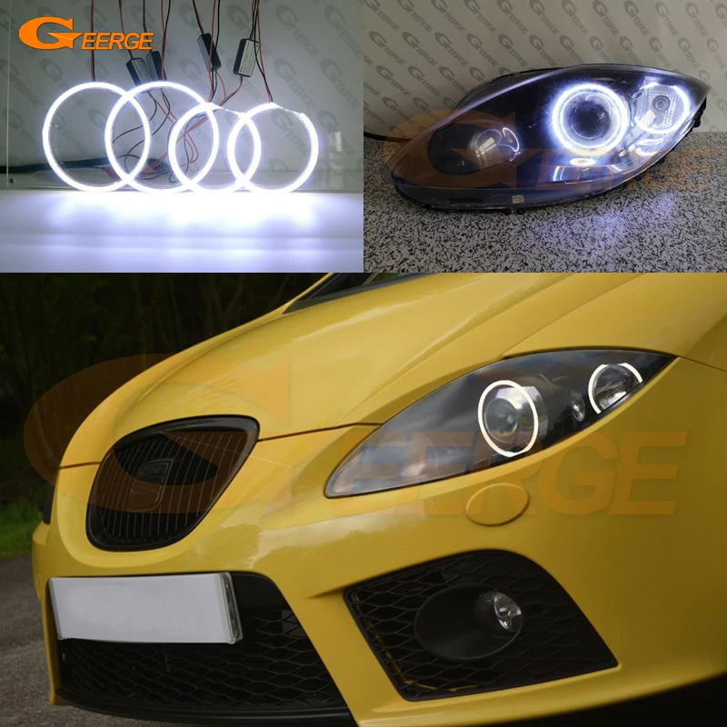 Для Seat leon Mk2 1P 2005 2006 2007 2008 2009 2010 2011 2012 ультра яркий COB led angel eyes halo Кольца