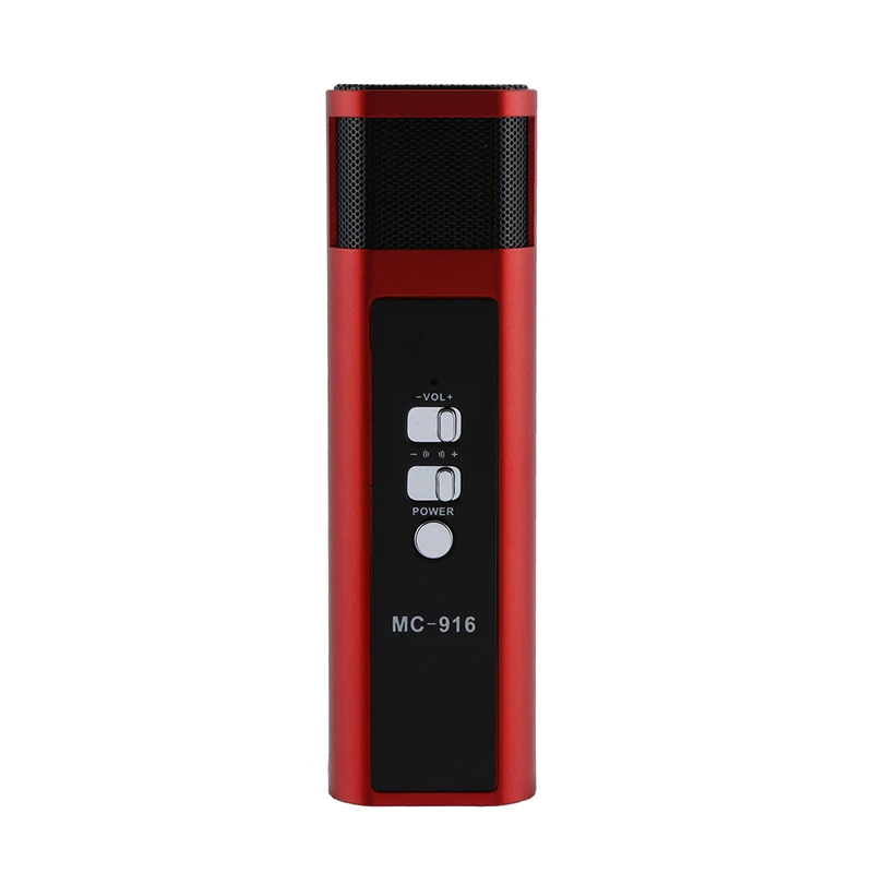 red-wine MC-916 запись звука двойные караоке микрофоны Мини конденсаторный микрофоны студия для компьютера usb Динамический микрофон - Цвет: red-wine